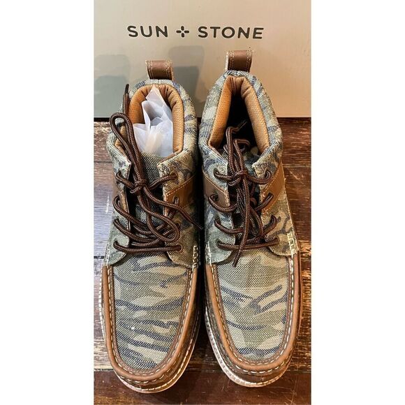 Sun + Stone Men's Kohen Printed Lace-Up Boots - Picture 4 of 7